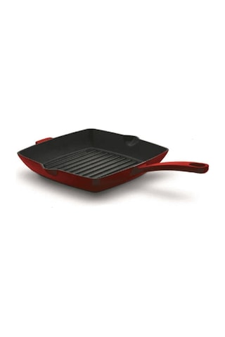Korkmaz A2846-1 Cata Kare Grill Döküm Tava Kırmızı 26X26