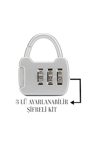 Valiz Şifreli Kilit Ayarlanabilir Askılı 8683255012565 Gri