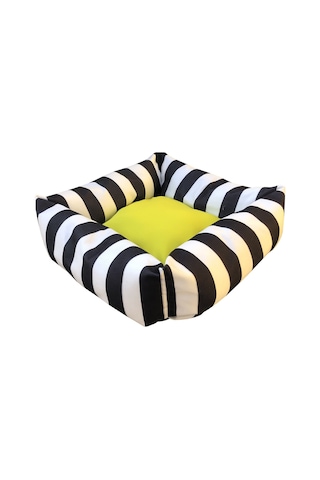 Brt Pet Lüks Kare Çizgili Kedi Yatağı 50 x 50 x 20 CM