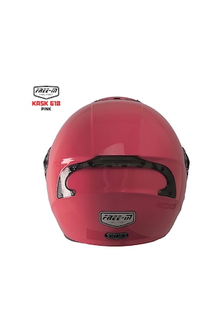Free-m 618 Güneş Vizörlü Yarım Açık Kask Pembe