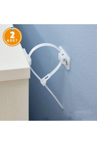 2 Adet Kolay Montaj Deprem Güvenlik Mobilya Dolap Düşme Engelleme Mobilya Sabitleyici Bebek Güvenlik Çok Renkli