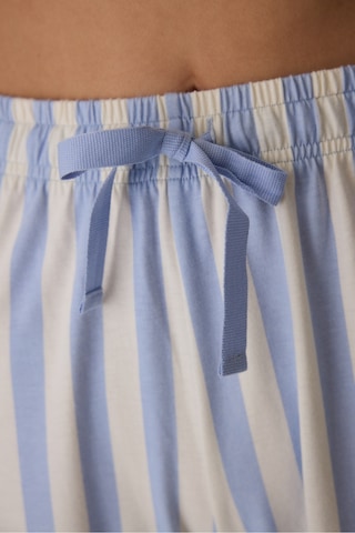 Penti Mavi Cozy Club Çizgili Pamuklu Pantolon Pijama Altı
