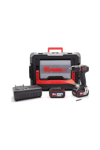 Kress KUA71 20V/4.0Ah Li-İon Çift Akülü Kömürsüz Profesyonel Şarjlı Matkap