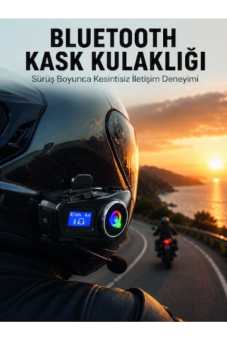 Su Geçirmez Bluetooth 5.3 Kask Kulaklığı 1000mah Bataryalı