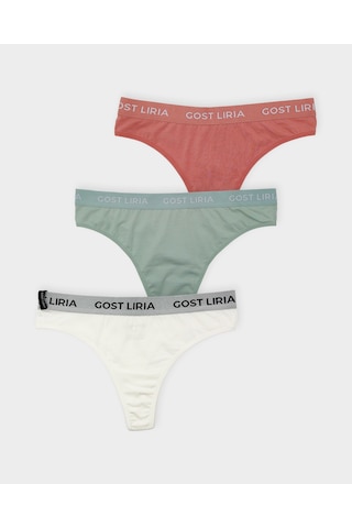 Gost Liria Lime Kadın String Külot 3 Lü Paket - Çok Renkli Çok Renkli
