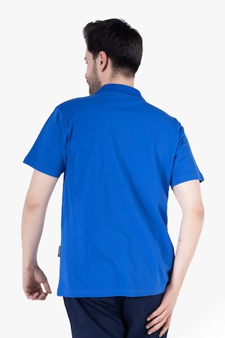 Yıldırımlar Polo Yaka T-shirt %100 Pamuk Cepli Saks Mavi