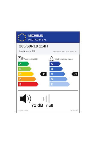 Michelin 265/60 R18 114H XL Pilot Alpin 5 Kış Lastiği 2026