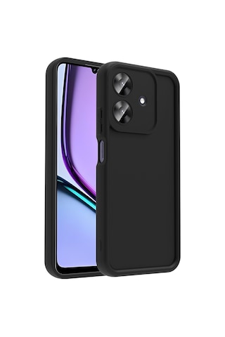 Realme Note 60 Uyumlu Kılıf Kamera Korumalı Sys Ananas Kapak - Siyah Siyah