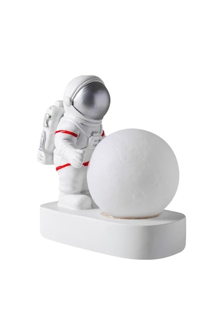 Homyl Gece Lambası Led Masa Başucu Dekorasyon Ev Süs Gümüş Gümüş