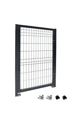Dekorafence Kanatlı Hazır Panel Çit Kapı Antrasit - 80 x 100 CM