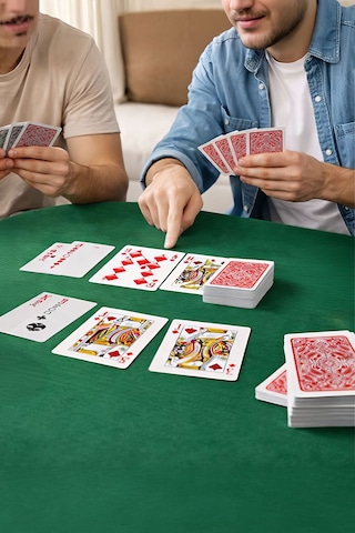 Pvc Plastik Kırmızı Su Geçirmez Poker İskambil Oyun Kağıdı Rd63kr