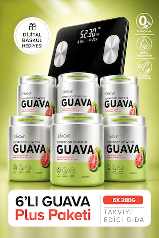 Guava Ekstresi İçeren Kompleks Takviye Edici Gıda - 280g X 6 Adet
