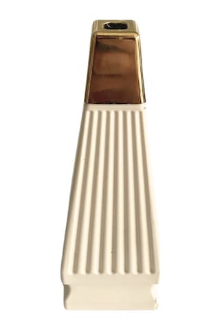 Kule Desenli Krem Plastik Ayak Mobilya Masa Ve Dolap Ayağı 18cm Krem - Altın 4 Adet Krem