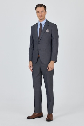 İmza Koyu Antrasit Mono Yaka Esnek 6 Drop Comfort Fit Classic Takım Elbise 1001250152 Koyu Antrasit