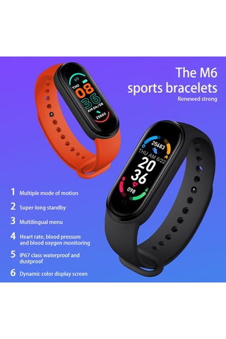 Reedark M6 Manyetik Akıllı Bileklik: Spor Adımı, Uyku, Nabız, Kan Basıncı Ve Oksijen İzleme - Mavi