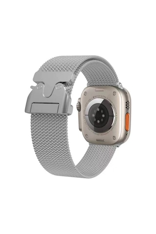Apple Uyumlu Watch Series 10 46mm Aliminyum Alaşım Hasır Metal Akıllı Saat Kordonu