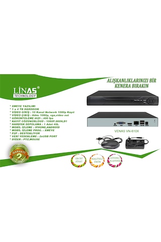 10 Kanal Nvr Ip Xmeye Kayıt Cihazı
