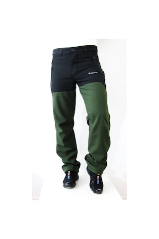 Mudwill Erkek Kışlık Softshell Pantolon Haki-Siyah