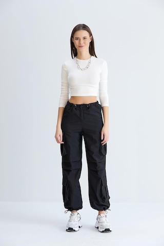 Sortie Collection Kargo Cepli Paraşüt Pantolon Siyah-siyah Siyah
