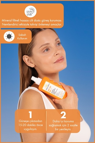 Hassas Ciltler İçin Mineral Sprey Güneş Kremi Spf 50+ Pa++++ 200 Ml