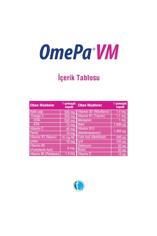 Tab Omepa Vm Omega 3 - Multivitamin - Multimineral 30 Kapsül