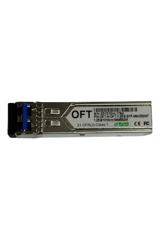 Oft 1.25g Sfp Mm 550mt Fiber Optik Alıcı-verici Modülü