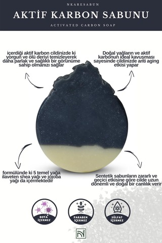 Nkare Aktif Karbon Sabunu 100 Gr--activated Carbon Soap