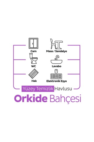 Sleepy Easy Clean Orkide Bahçesi Yüzey Temizlik Havlusu - 100 Yaprak 6 Adet Tekli