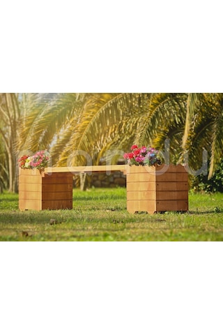 “Mandu” Ahşap Bank Saksı