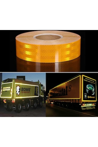 Tüvtürk Onaylı Reflektör Fosforlu Şerit Bant 5.5 Cm 5-10-25-50...