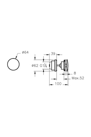 VitrA Yuvarlak Lavabo Süzgeci Universal Basmalı Altın A4514923