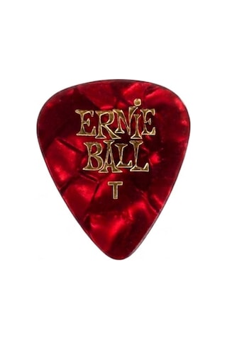 Ernie Ball P09164 Pearloid Thin Kırmızı Gitar Pena 3 Adet 0,46mm