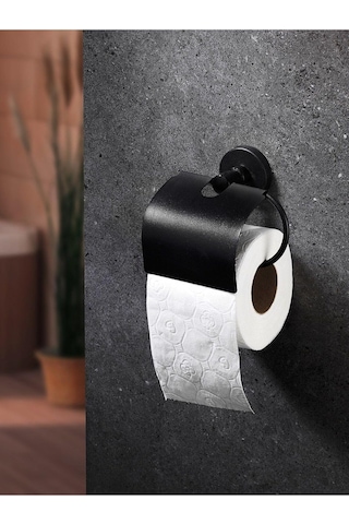Yapışkanlı Siyah Geniş Kapaklı Tuvalet Kağıtlığı Wc Kağıtlık Tuvalet Kağıdı Askısı 000 Açık Krem