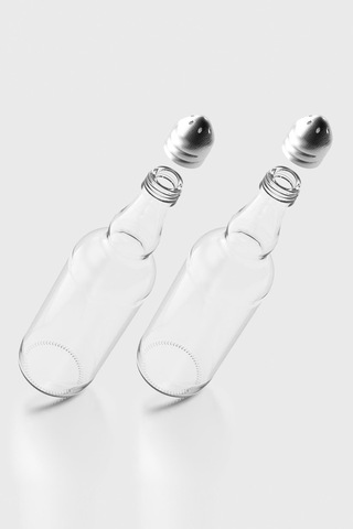 Renga Shaky 100 Ml Metal Kapaklı 2'li Cam Tuzluk Seti 121005 Gümüş