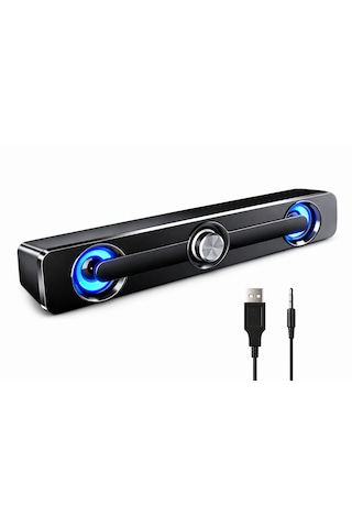 Sada V-111 Güçlü Baslı Kablolu Soundbar Usb Tv Pc Stereo Ses Sistemi 3.5mm