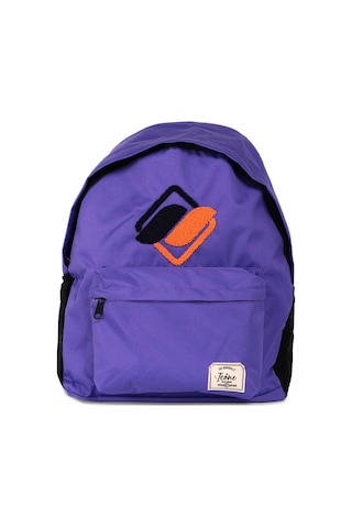 Icone Mor Önü Nakışlı, Laptop Bölmeli Unisex Sırt Çantası, Okul Çantası, Back To School pembe