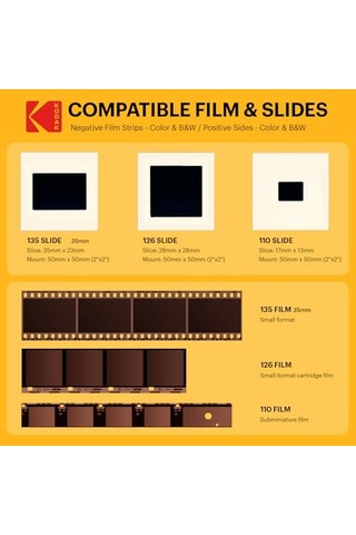 Kkonsantrasyon Slide N Scan Film Ve Slayt Tarayıcı, Büyük 5 İnç Lcd Ekranlı, Negatifleri Ve Slayları Renkli Ve Si