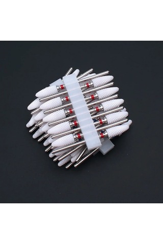 Trendooze 10 Adet Yüksek Kalite Seramik Tırnak Matkap Uçları - Freze Kesici Set, 10pc-e3d