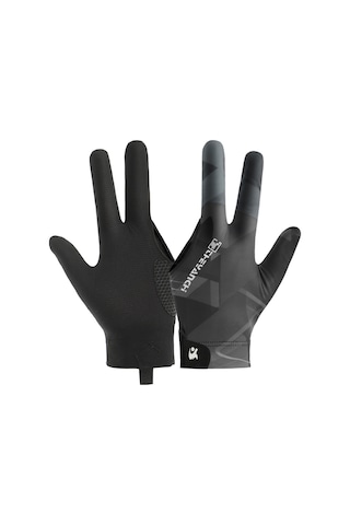 Youtek Sol El Uzun Parmaklı Siyah-gri Eldiven: Yüksek Esnek Kumaş, Basınçlı Tasarım, Oyun Sporu İçin Destek Ve Yorgunluk Azaltma