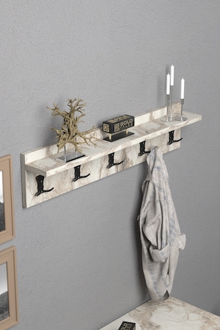 Askılık Duvar Elbise Askılığı Portmanto 80 Cm Efes Düz Çok Renkli