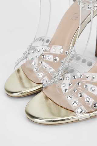 Tamer Tanca Kadın Hakiki Deri Sarı Topuklu Ayakkabı 654 115 Bn Ayk Sk23/24 Altın/gumus