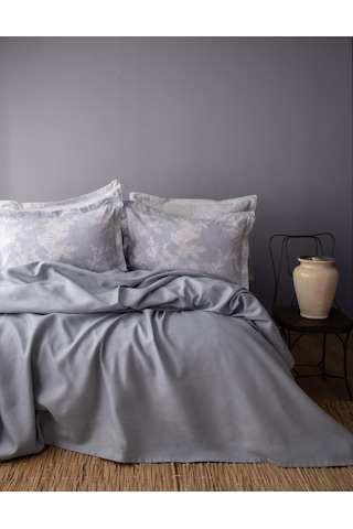 Tek Kişilik Tanya İndigo Nevresimli Bambu Pike Takımı İndigo