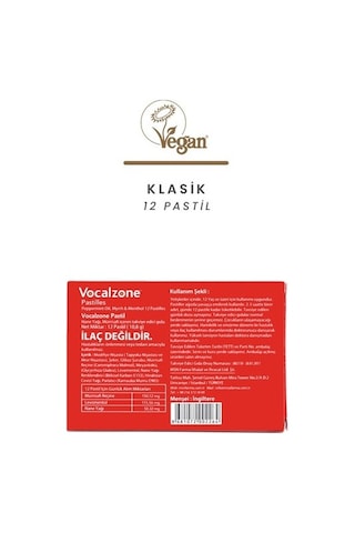 Vocalzone 12 Pastıl Klasık