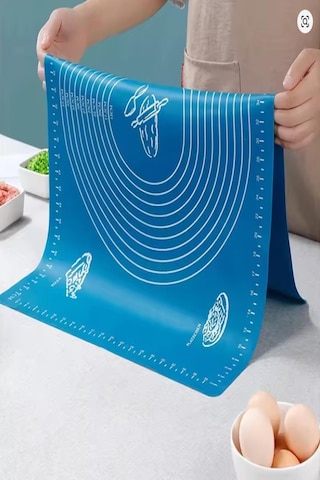 Silikon Hamur Açma Matı Silpat Büyük Boy 50x40 Cm Premium Kalite Yapışmaz Hamur Şekillendirici Mat