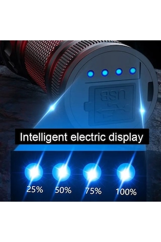 Ebitda Yüksek Parlaklık Lazer El Feneri, Teleskopik Zoom, Uzun Menzilli, Açık Hava Kamp El Feneri Çok Renkli