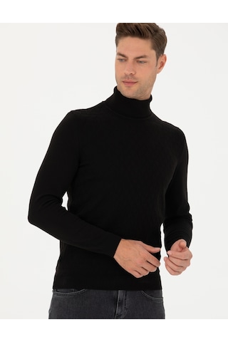 Pierre Cardin Erkek Siyah Triko Kazak 50278094-vr046 Siyah