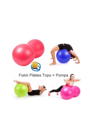 Pilates Topu Fıstık Top Fıstık Şeklinde Pilates Topu Pembe