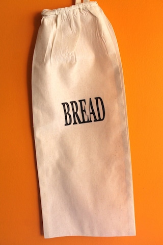 50x20 cm Bread Baskılı Ekmeklik & Ekmek Torbası Bej - Siyah