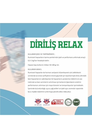 Diriliş Megarelax 25 Kg Yem Katkı Sakinleştirici