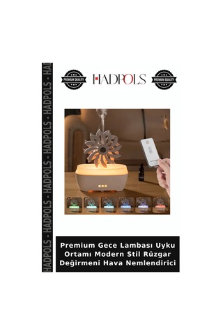 Premium Gece Lambası Uyku Ortamı Modern Stil Rüzgar Değirmeni Hava Nemlendirici